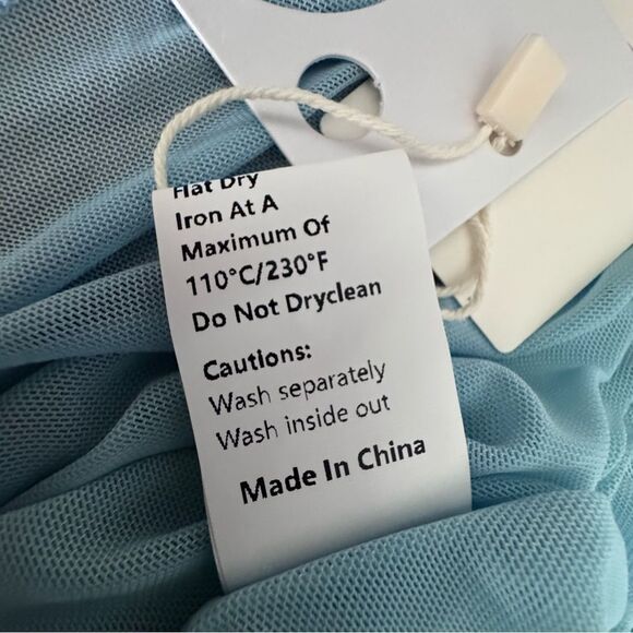 Commense Blue Strapless Dress Bodycon Floral Party Prom SZ L NEW - Picture 12 of 13